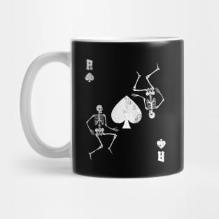 Skeletons Ace Of Spades Card Game Gothic Vintage Mug